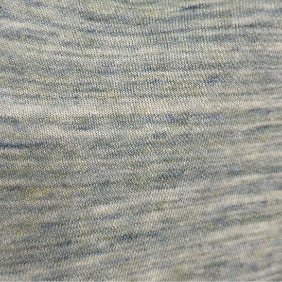 T By Talbots Heathered Cold Shoulder Sweatshirt 3/4 Sleeve in Teal Size Medium - Picture 10 of 11